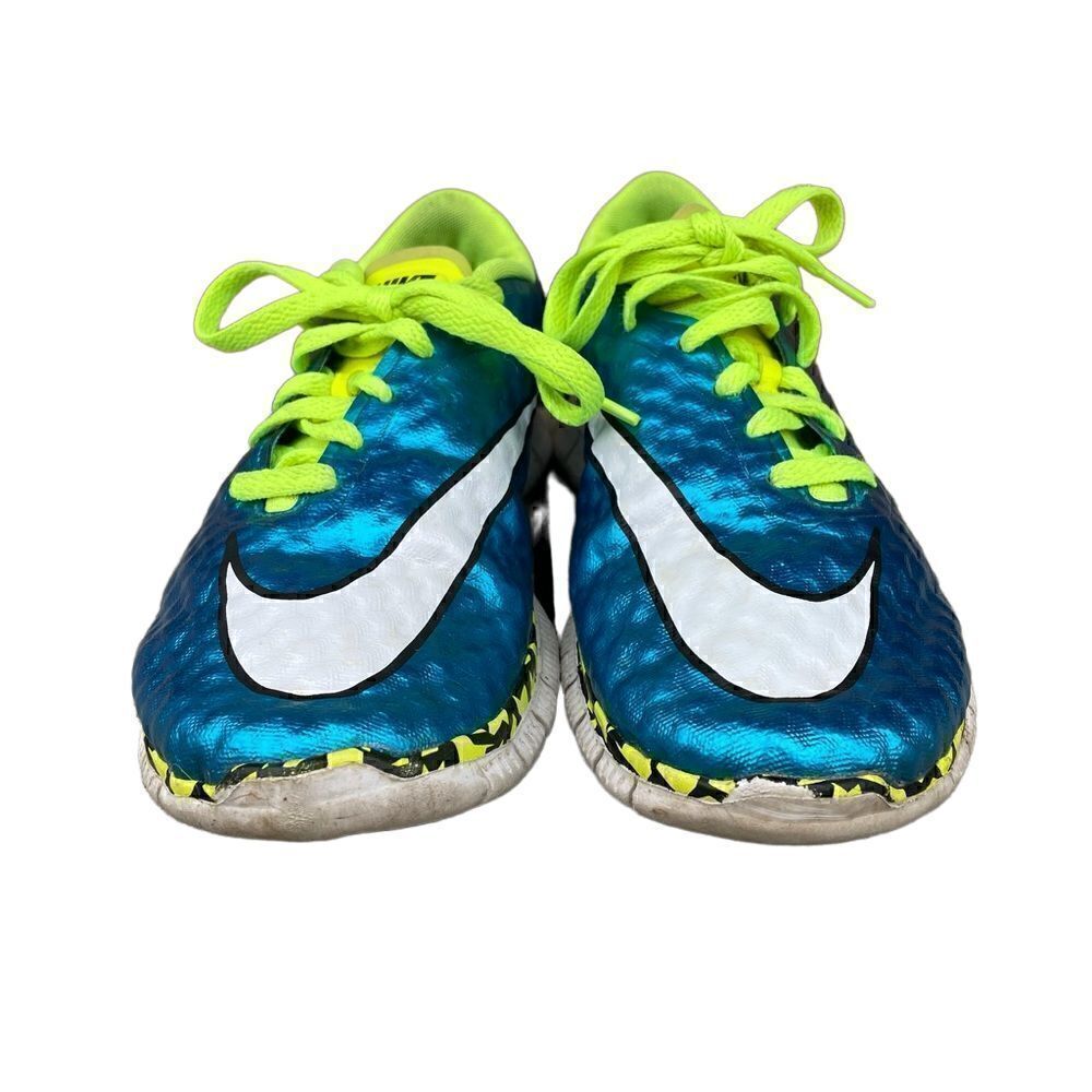 𝅺nike Metallic Blue and Neon Green Predator Shiny Sneakers - Picture 8 of 9